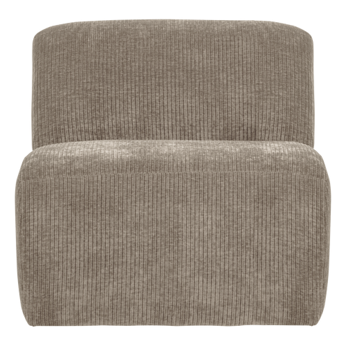 WOOOD 1-zits bank Mojo Base - Ribstof - Donkerzand - 74x84x97