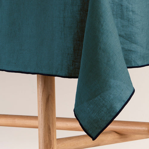 Madura tafelkleed Carlina - petrol/zwart - 170x170cm