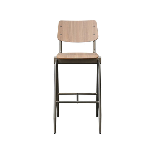 LABEL51 Barkruk Solid - Bruin Hout - Zithoogte 86cm - Set van 2