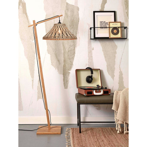 GOOD&MOJO vloerlamp Tahiti - bruin - Ø45cm - vtwonen shop