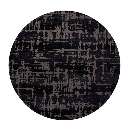 Louis De Poortere binnen & buiten machinewasbaar vloerkleed Structures Baobab van 70% gerecycled PET - zwart - 140x140cm