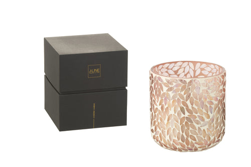 J-Line geurkaars Tender Rose - wax - roze - medium - 70U - vtwonen shop