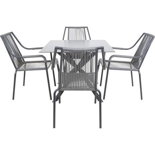 Lesli Living tuintafel Crest - zwart - 90x90x73cm