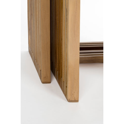 Housecraft Living Djia Plantenstandaard/ Plantenzuil binnen Teak Hout - Set van 2 - vtwonen shop