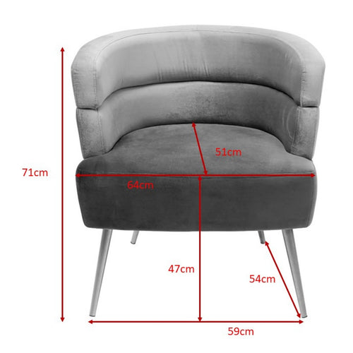 Kare Design Fauteuil Sandwich fluweel grijs - vtwonen shop