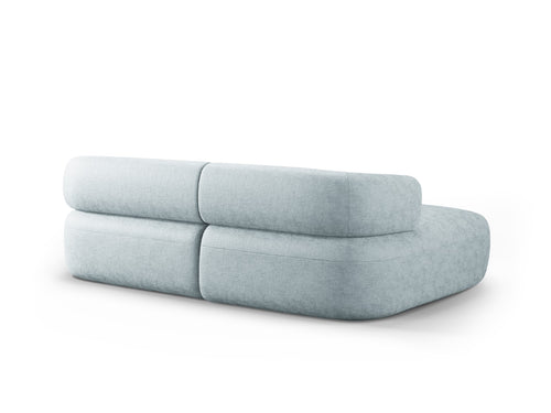 Micadoni - Linker hoekbank "Jenny" 5 zitplaatsen, chenille lichtblauw - 145x200x73cm