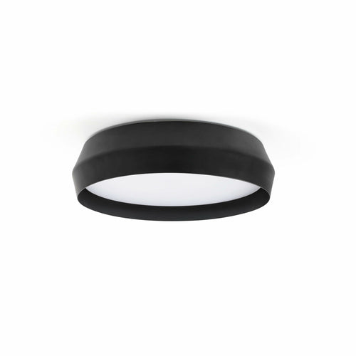 Faro Shoku 350 Zwart, zwarte wand-/plafondlamp 24W 2700K