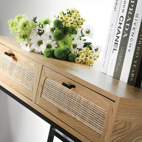 Calicosy - JAYA Design haltafel - Licht hout - 35x100x80 cm