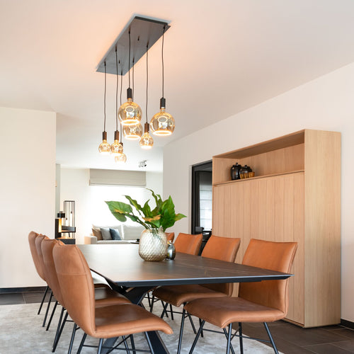 Atmooz hanglamp Hanoi - zwart - 110 x 31 x H 115 cm - E27
