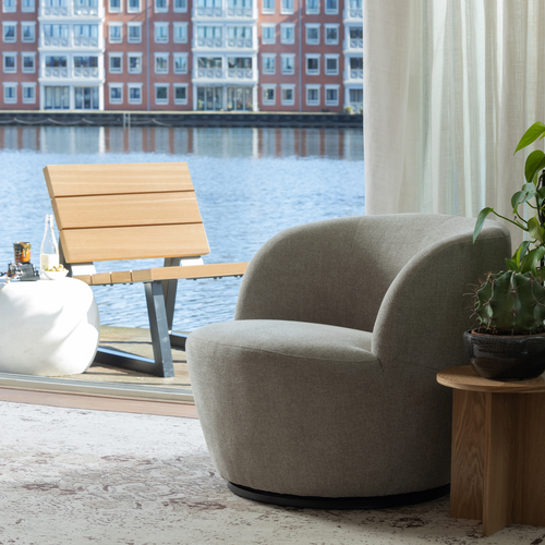 WOOOD tuinstoel Banco - Hout/Metaal - Nature - 78x68x82 - vtwonen shop