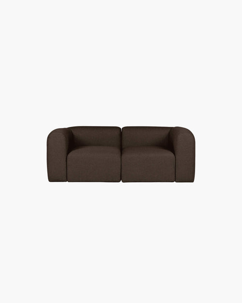 noo.ma Flom 2-zits bank - Chocolate Brown Bouclé, soft zitcomfort