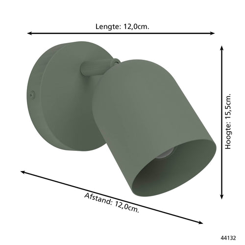 EGLO spot Tilston - 12 cm - groen - vtwonen shop