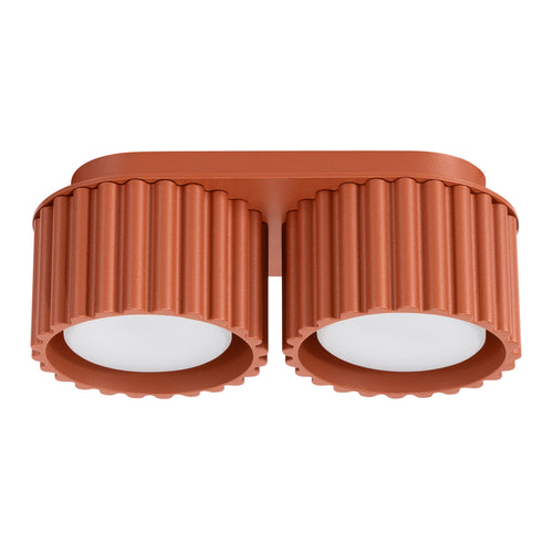 Sollux Lighting Plafondlamp AURA 2 rood ochra Gx53 - 21x10x12cm