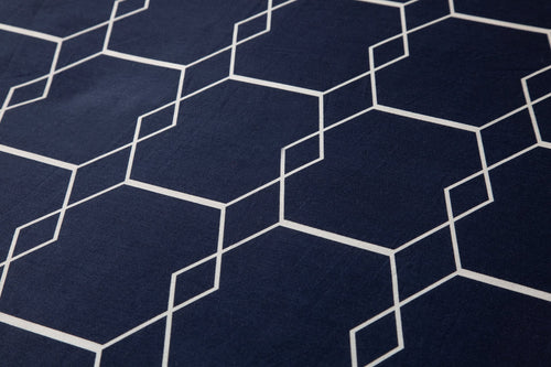 Katoenen Dekbedovertrek - Graphic Navy