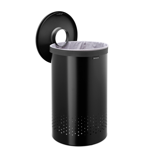 Brabantia Wasbox - 60L - kunststof deksel - matt black - vtwonen shop