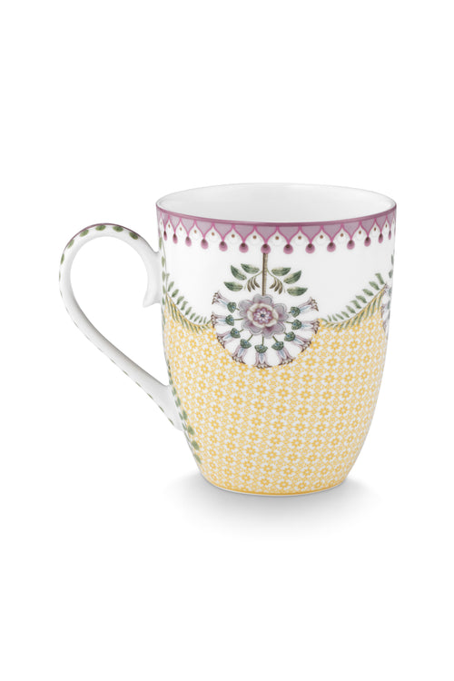 Pip Studio - Grote Mokken - Lily & Lotus - Tiles - Geel - Set van 6