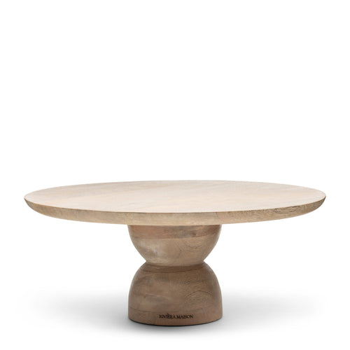 Rivièra Maison Elliot Cake Stand - Mangohout, Aluminium - Naturel - vtwonen shop