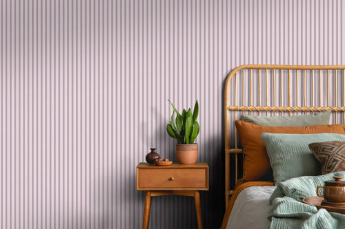 Sanders & Sanders behang geschilderde strepen paars - 50 x 900 cm - 935399