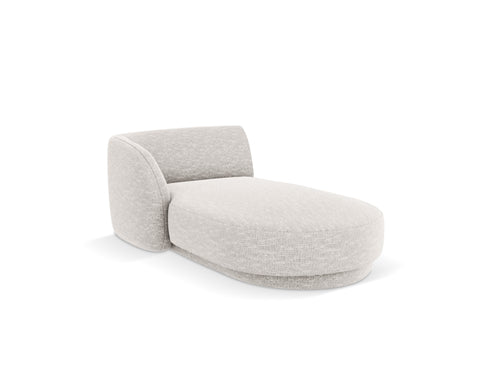 Micadoni linker meridiaan Miley chenille, lichtgrijs - 156x90x70cm