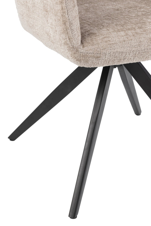 J-Line stoel Louna - ijzer/acryl - beige/lichtgrijs