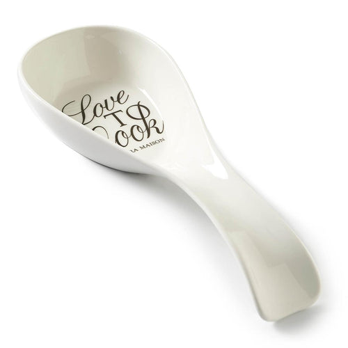 Rivièra Maison Love To Cook Spoon Holder - Porselein - Off White - vtwonen shop