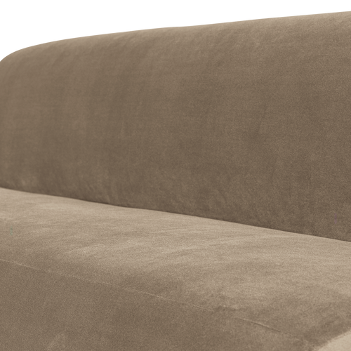 WOOOD eetbank 164 cm rugleuning Mojo Base - Velvet - Khaki - 83x164x76
