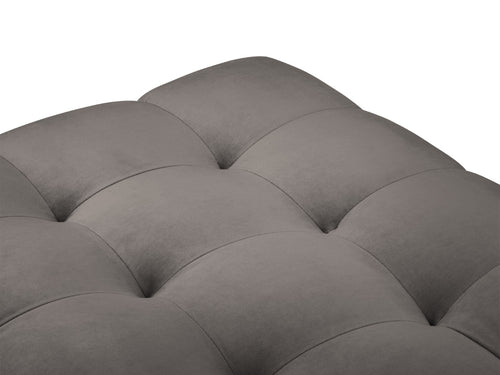 Cosmopolitan Design Bank Bali 2-zits, flueel, lichtgrijs - 62x133x40cm