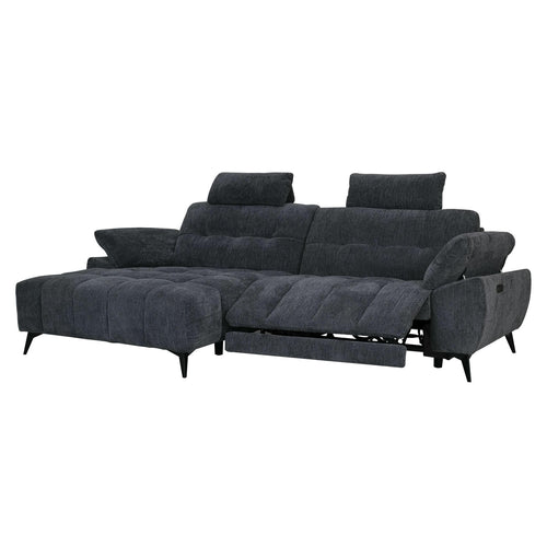 Furnhouse chaise longue bank links Colorado - Zwart - Stof - 156x268x107