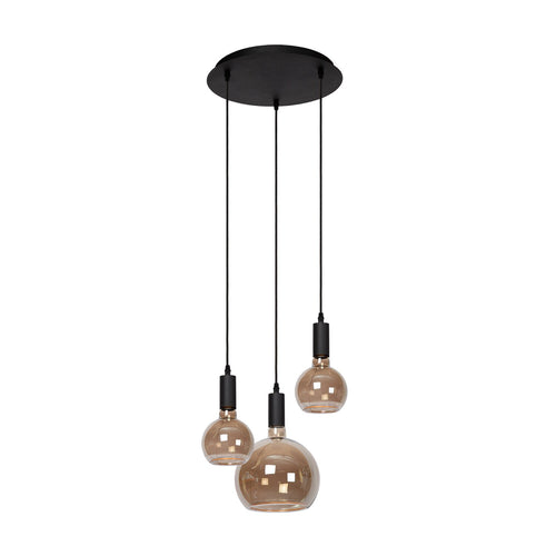 Atmooz hanglamp Sapa 3 - zwart - Ø 34 x H 130 cm - E27