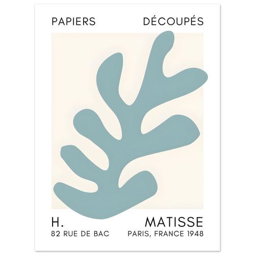 Artfulprints  Matisse – Ocean petals turquoise   poster 30x40 cm - vtwonen shop