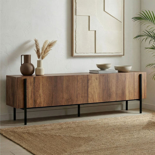 Calicosy - TV-meubel ATLAS - Donker hout 180x30x45 cm