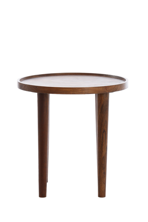 Light & Living bijzettafel QIANO - Ø49x49cm - bruin - vtwonen shop
