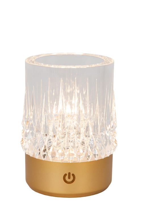 Lucide tafellamp LILY - Geïntegreerde LED - Mat Goud / Messing