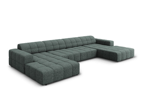 Cosmopolitan Design Panoramische bank Chicago 6-zits, chenille olie - 167x375x78cm