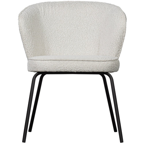 WOOOD eetkamerstoelen Admit - Bouclé - Naturel - Set van 6