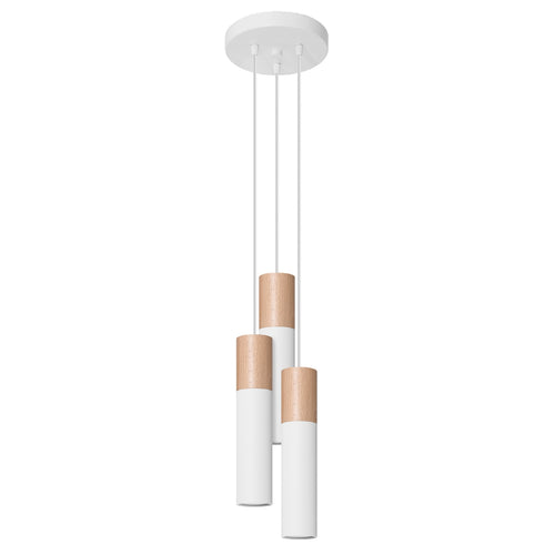 Sollux Lighting Hanglamp PABLO 3P wit - 20x20x100cm