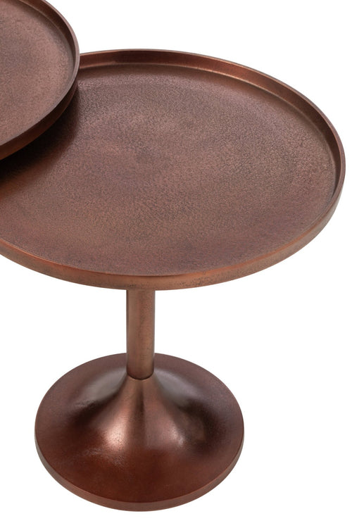 J-Line tafel - aluminium - brons - set van 2