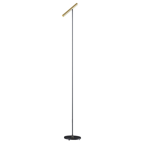 Artdelight vloerlamp Kansas - 1 lichts - 25  x 140   cm - zwart mat goud - vtwonen shop