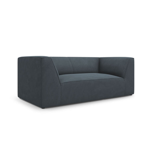 Cosmopolitan Design - Bank Siena 2-zits, ribfluwelen blauw - 92x174x69cm