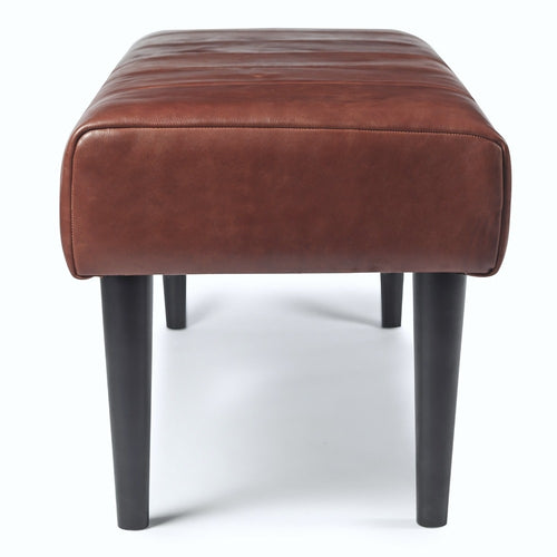 Furnhouse bankje Athea - Bruin - Leer - 50x120x48