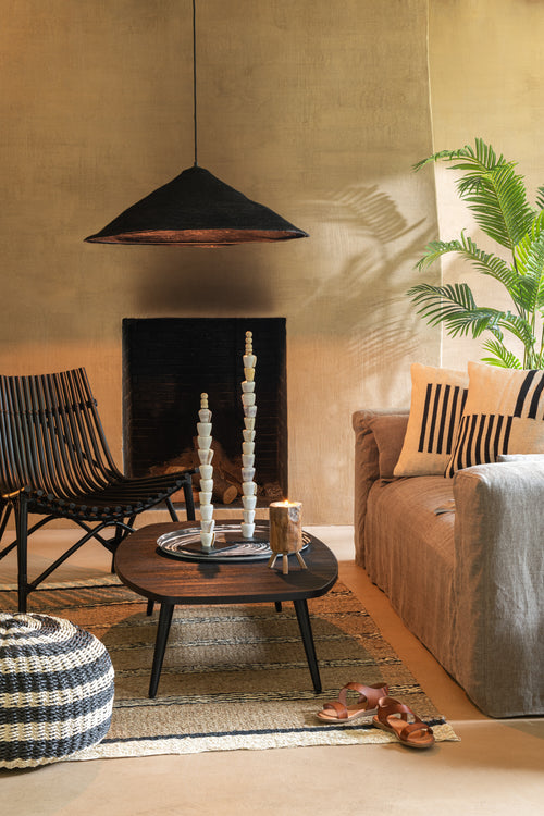 J-Line hanglamp Hoed Moonj - gras - zwart - large