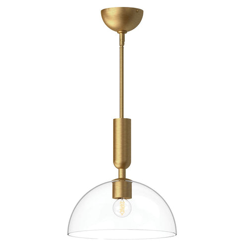 Kuppel-Pendelleuchte, modernes gebürstetes Gold, 1 x E27