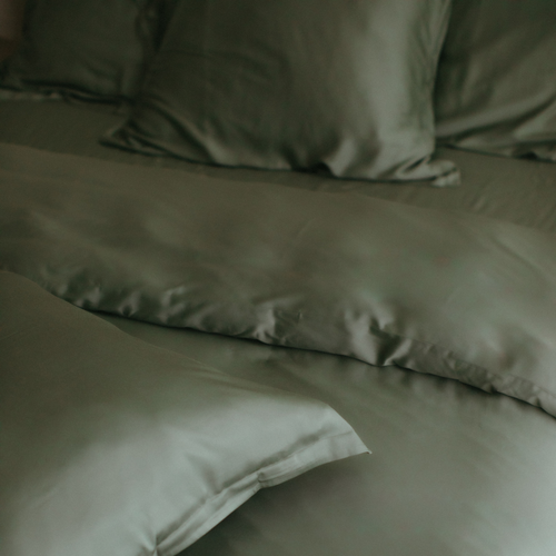 Coco & Cici - Bamboe Hoeslaken 90 x 200 cm - 1 Persoons Beddengoed - Olijfgroen - Elastiek Rondom - 100% Eco Bamboe - vtwonen shop