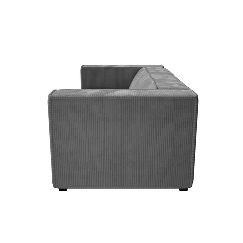 Sia Home - Rechte banken Kaya - Corduroy stof - Antraciet grijs - 226cm - vtwonen shop