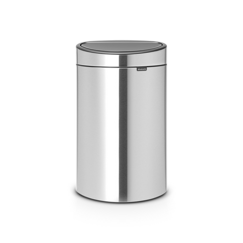 Brabantia Touch Bin New afvalemmer, 40 liter, kunststof binnenemmer - Matt Steel Fingerprint Proof