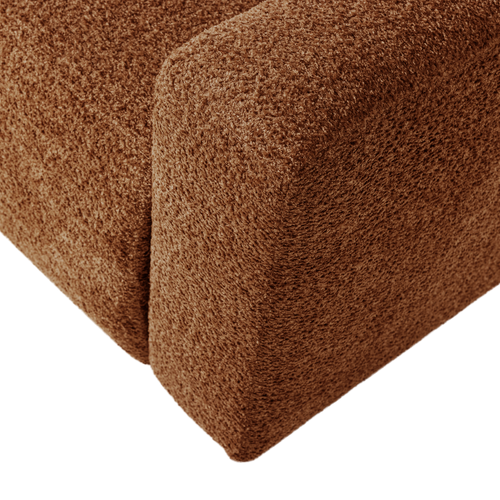 WOOOD 1-zits bank arm rechts Mojo Base - Wollig - Roestbruin - 74x105x97
