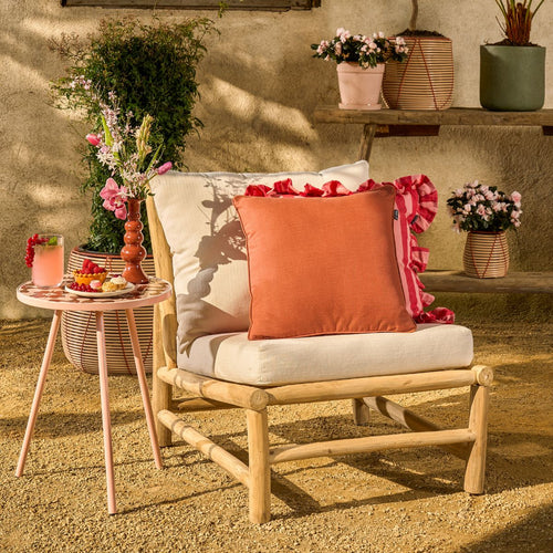 Mica Decorations Como Tuinkussens 45 x 45 x 10 cm - 2 Stuks Buitenkussens met Ritssluiting - Afneembare Hoes van 50% Katoen en 50% Polyester -