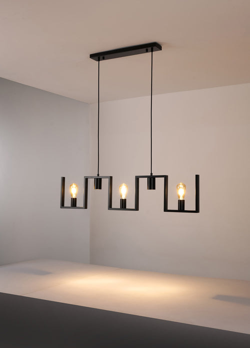 Ylumen hanglamp Row - 5 lichts - 112  x 150   cm - zwart - vtwonen shop