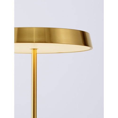 Nova Luce VETRO Geïntegreerde LED-vloerlamp, satijngoud, 33W, 2666lm, 3000K, aan/uit-schakelaar.