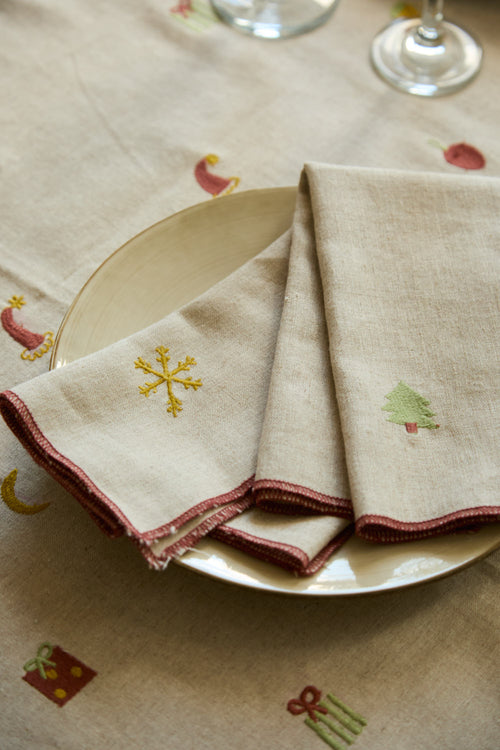 Calma House Servet (set van 2 stuks) Joy - Meerkleurig - 45x45
